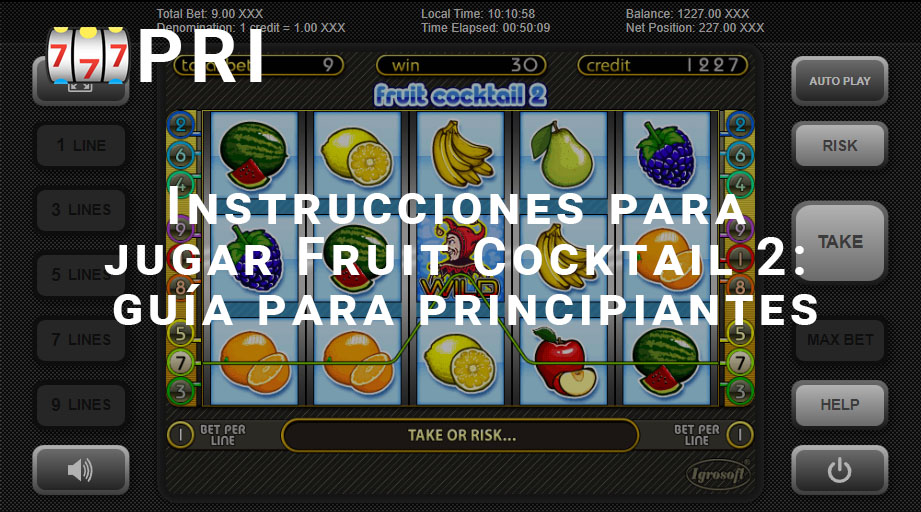 Instrucciones para jugar Fruit Cocktail 2